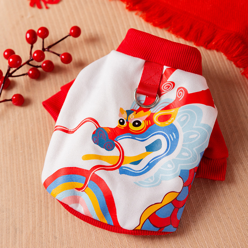 Otoño e invierno perro estilo coreano lindo oso cuello redondo suéter mediano y pequeño perro gato dos pies caliente ropa para perros mascotas