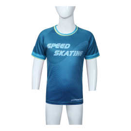 厂家直销个性custom小孩平衡车轮滑速滑运动T恤速干班服广告服批