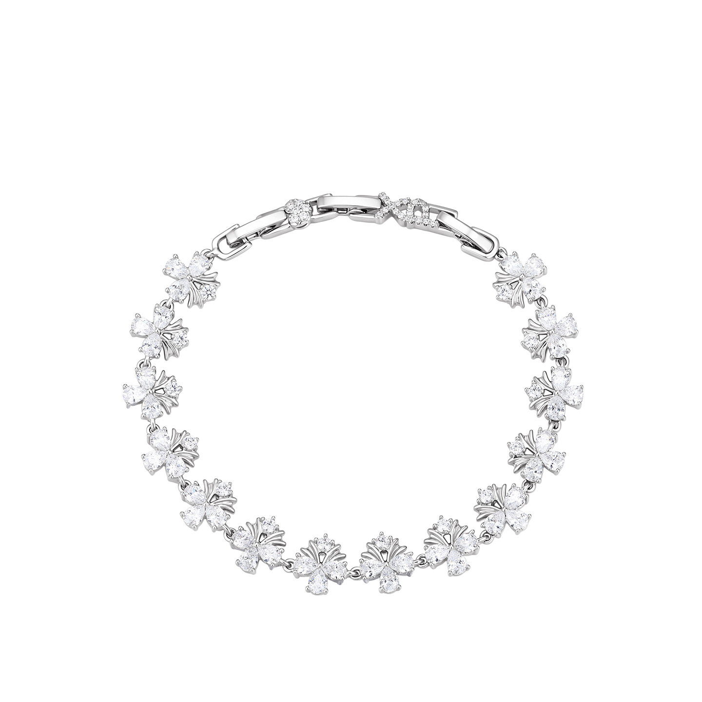 Pulsera de Flores con Gemas de Aleación de Cobre, Galvanizado, para Mujer image 6