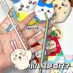 Chiiawa吉伊卡わぁ物差しアクリルウサキ小八直尺高颜値かわいいアニメ萌え版学