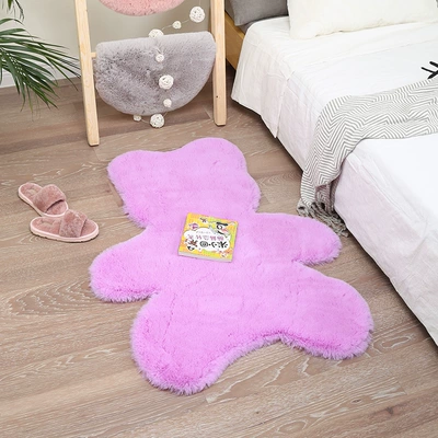 Bedside Carpet, Rabbit Hair Long — Car Carpet - light-purple-bear-imitation-rabbit-fur-3cm-hair-length-7090cm
