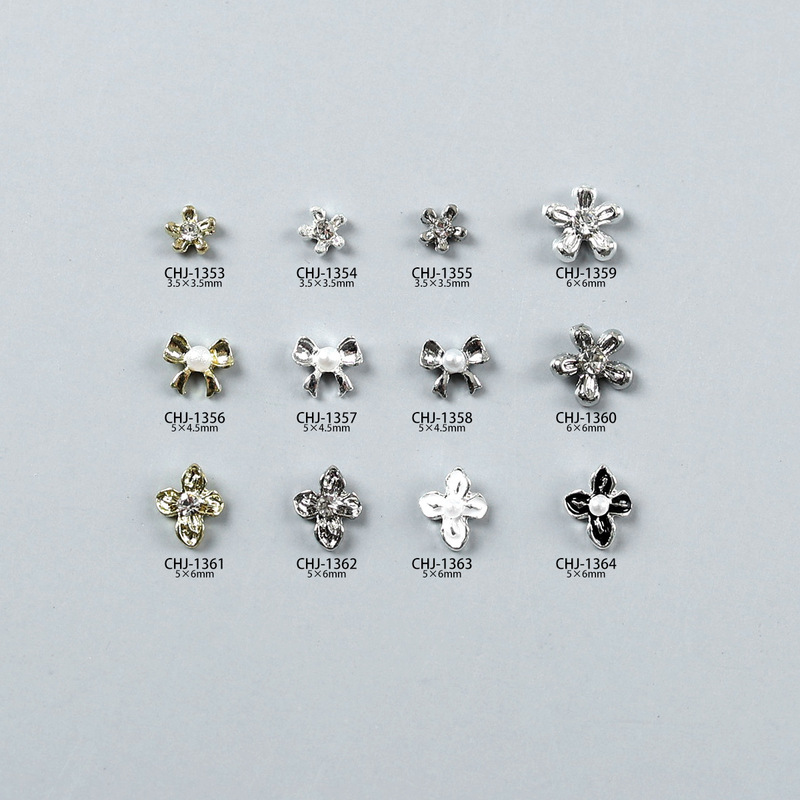 Internet Celebrity New Style Small Fragrance Nail Art Alloy Jewelry Oil Drop Pearl Bow Black and White Simple French Nail Decoration Internet Celebrity New Style Small Fragrance Nail Art Alloy Jewelry Oil Drop Pearl Bow Black and White Simple French Nail Decoration