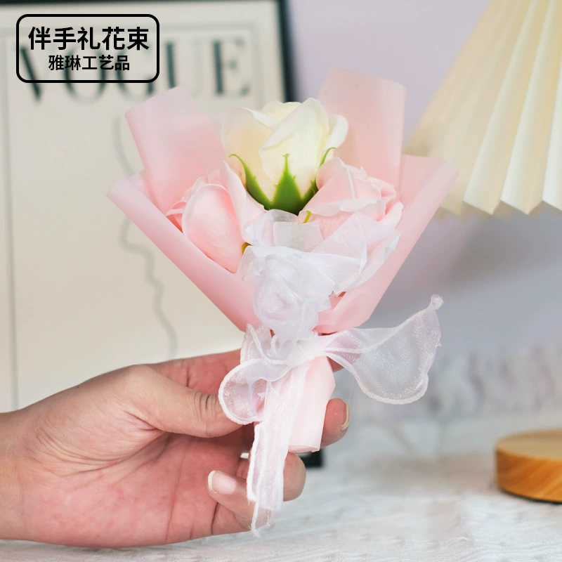 Soap contains rose handmade, creative accessory, wholesale, (Cross-border trading), Birthday gift