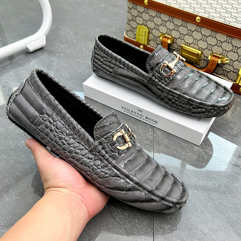 Giày lười nam phong cách Châu Âu cao cấp da thật thời trang đa năng sang trọng