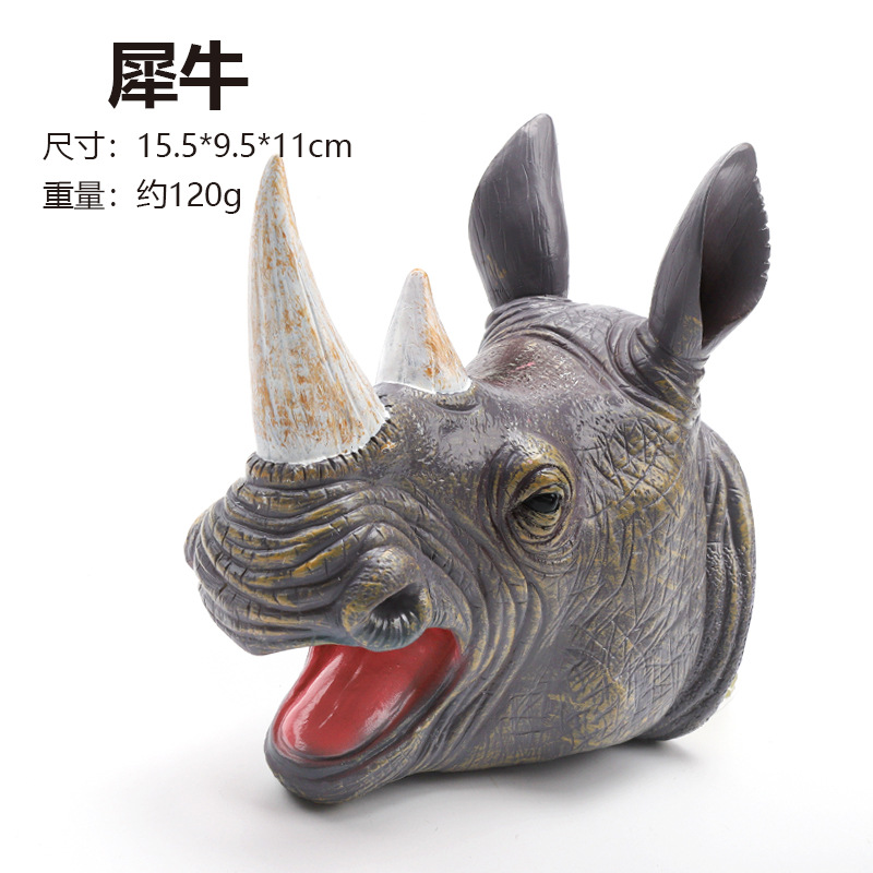 Dinosaurio garra de dinosaurio guantes de muñecas de goma blanda triceratosaurio tiranosaurio simulación animal modelo de juguete para niños