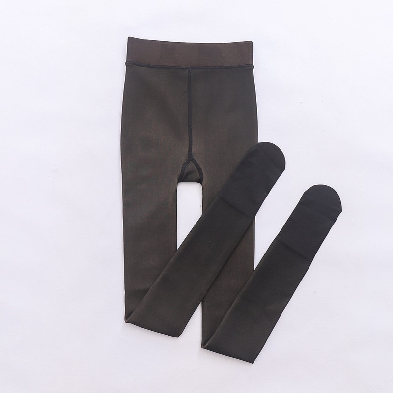 Calcetines de piel desnudos de piernas falsas de piel y leggings de terciopelo gruesas de mujeres calcetines de invierno calientes de caída transfronterizas
