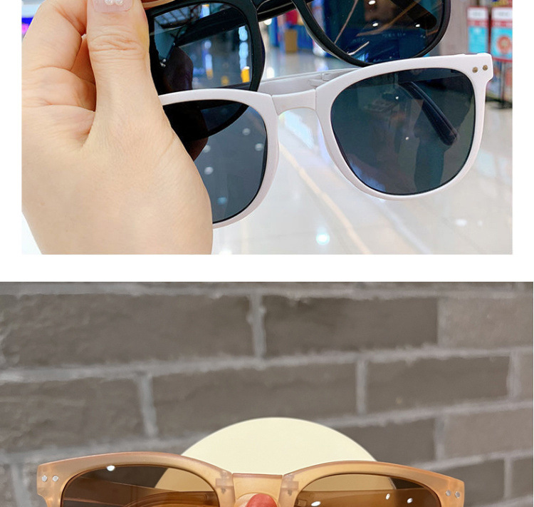 Ig Style Solid Color Pc Oval Frame Full Frame Kids Sunglasses display picture 6