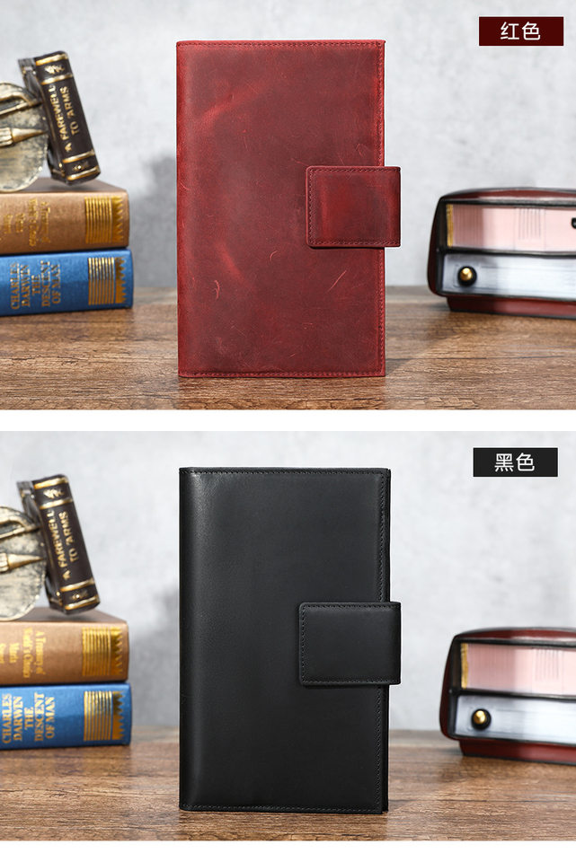 Túi đựng hộ chiếu và giấy tờ du lịch bằng da bò lớp đầu, chống RFID, chống từ tính, có ngăn đựng AirTag — Màu cà phê, Màu xanh dương, Xanh lá cây, màu đen chi tiết 18