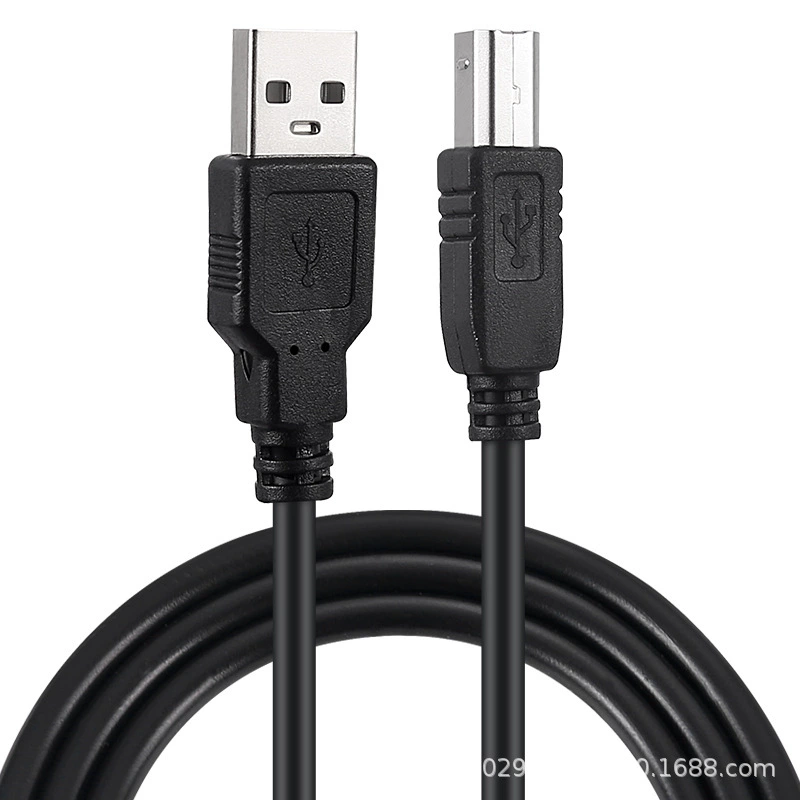 Кабель для USB-принтера, чёрный, квадратный разъём USB, длина 1.5 м / 3 м / 5 м, кабель данных для принтера