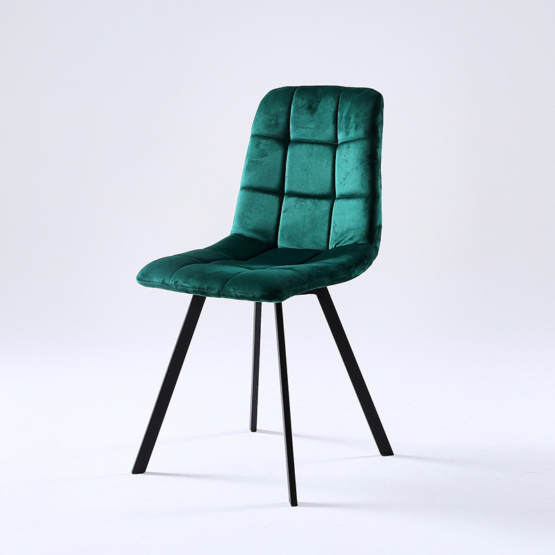 silla de comedor casera simple silla de respaldo casual silla de comedor de paquete flexible silla de comedor de lujo ligera silla de alta sensación taburetes de mesa de comedor de hierro forjado