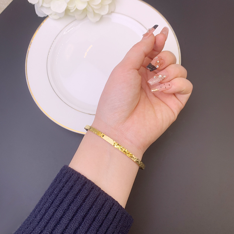 Brazalete de oro de arena de Vietnam, hielo sólido y ligero, brazalete de lujo para niños y niñas, venta directa de fabricantes de joyerías.