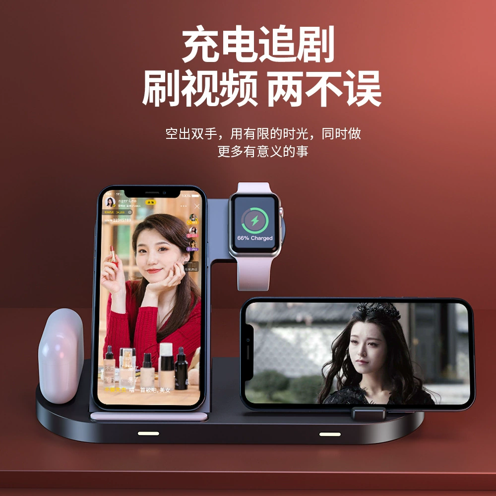 Apple, беспроводное совместимое зарядное устройство, синхронизация с телефоном, часами, наушниками, для импорта