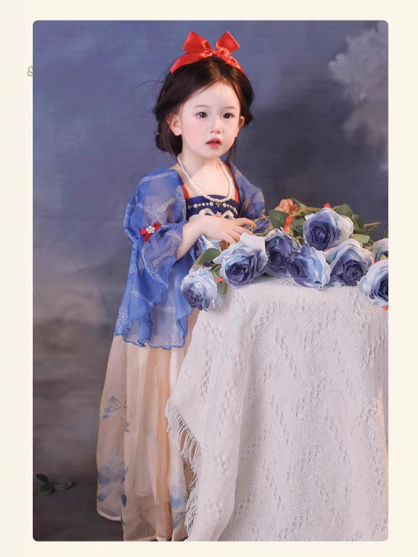 女童汉服2025春夏新款 白雪公主改良汉服裙表演连衣裙周岁古风裙|undefined