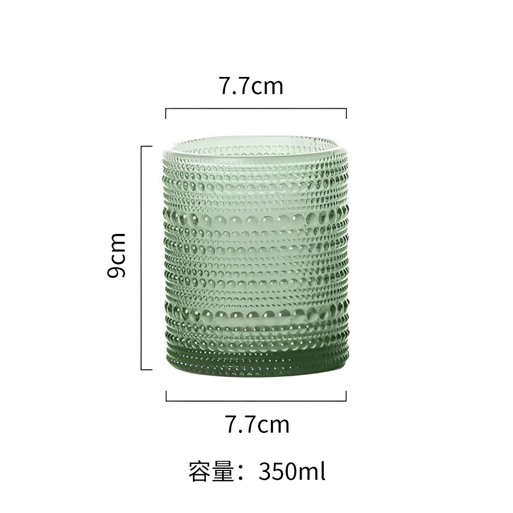 Taza enana con cuentas verdes