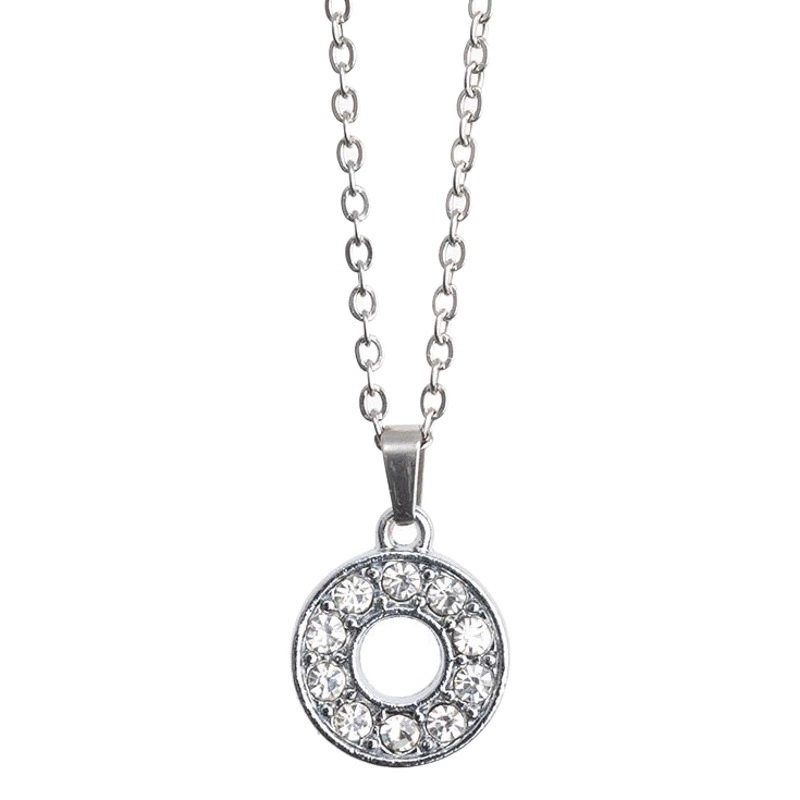 Европейские и американские ювелирные ожерелья с бриллиантами английские буквы ожерелье женские подвески из нержавеющей стали буквы