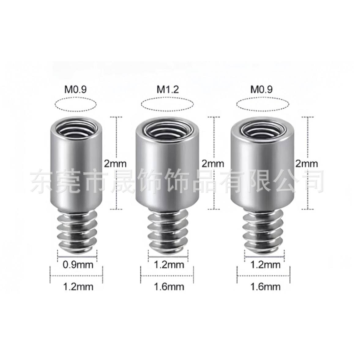 F136 Titanium Alloy 延 Long Post Internal Thread Accessories Piercing Jewelry G23 Navel Ring Ear Stud Labret Stud 0.9 1.2通用