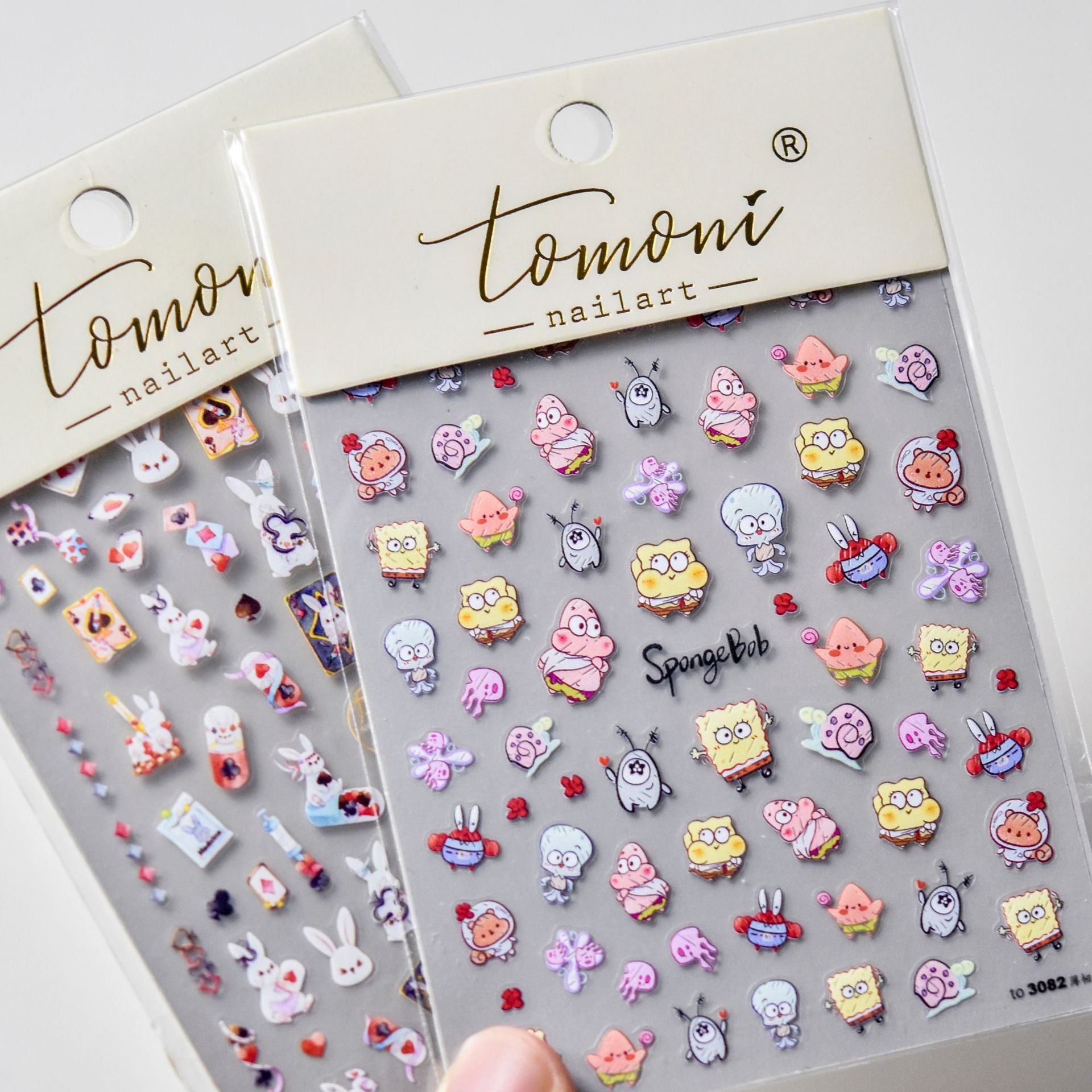 Celebridad en línea nuevas pegatinas de uñas de verano en relieve de dibujos animados pato amarillo esponja bebé tridimensional decoraciones lindas al por mayor