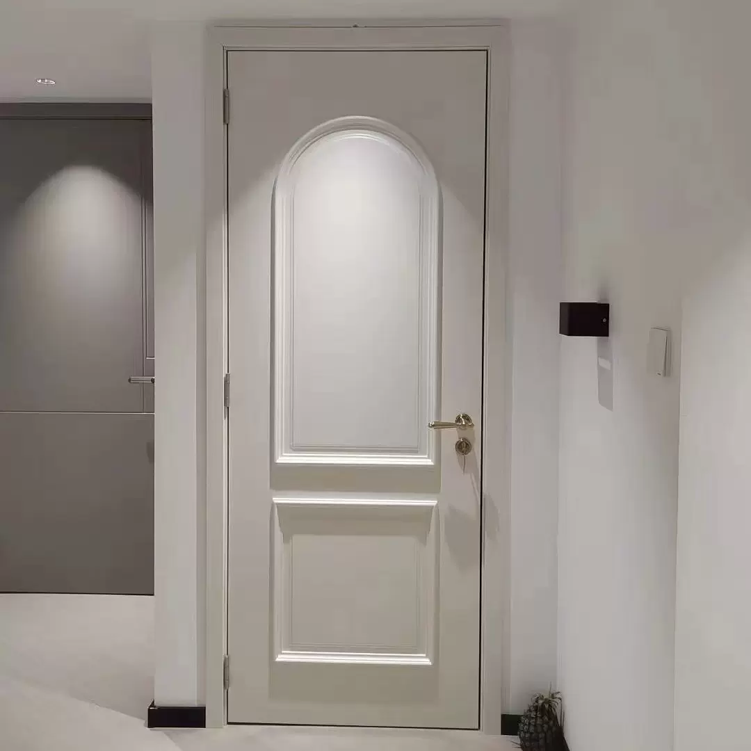 广东佛山实木门门吊趟门圆弧花园入户门房门法式欧式实木门平移门