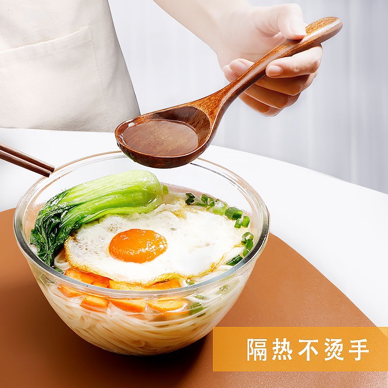 Cuchara de madera doméstica para comer con mango largo, cuchara de madera grande, cuchara de arroz seco en polvo, cuchara de ramen japonesa, cuchara pequeña Z