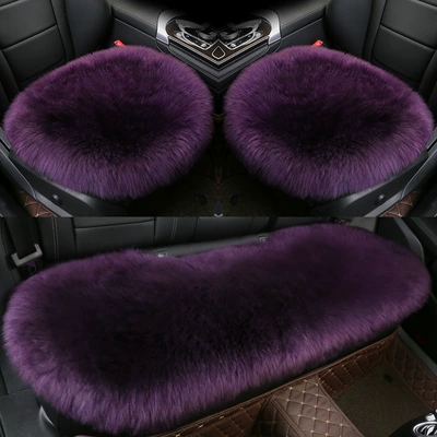 Cushion Three-piece Set Thickened: Wool pad - wool-integrated-pad-small-three-pieces-violet