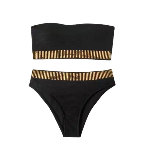  new cross-border Amazon European and American sexy solid color high waist split bikini women's swimsuit manufacturer wholesale