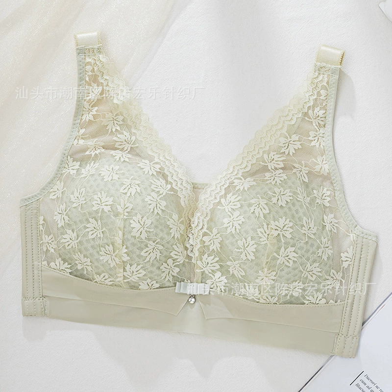 Summer light and thin underwear, breathable supporting push up bra, wireless bra, plus size