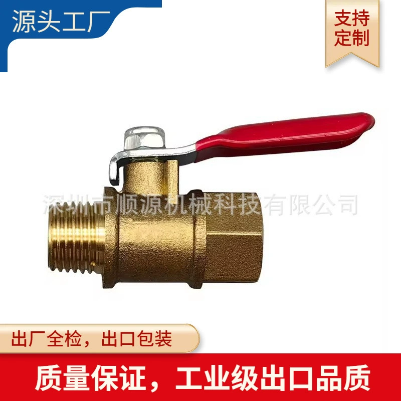 Медный пневматический DN15 красный ручка внутренняя и внешняя шелковая пагода маленький шаровой клапан водяной выключатель 1/4NPT водяной насос клапан