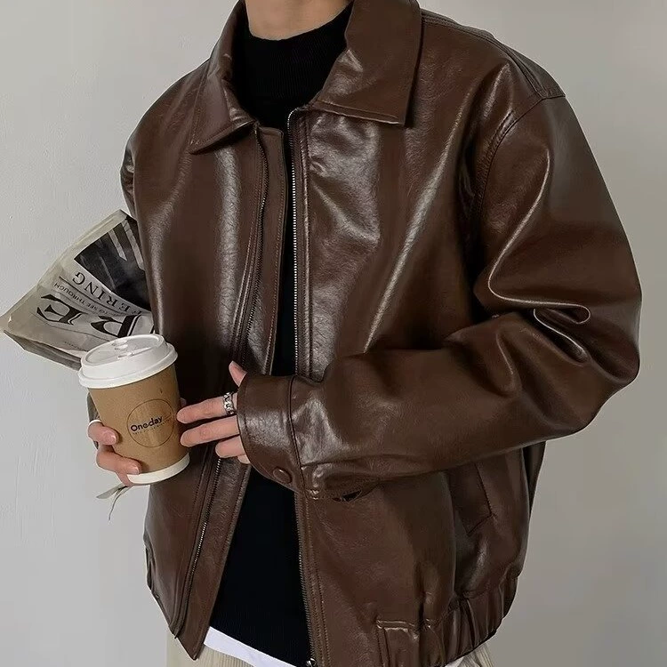 Tide, retro short men's trend jacket, Korean style, oversize