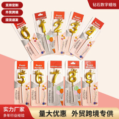 クラウンデジタル誕生日キャンドルゴールデン年齢レターキャンドル卸売ベーキングケーキデコレーションパーティー用品外国貿易
