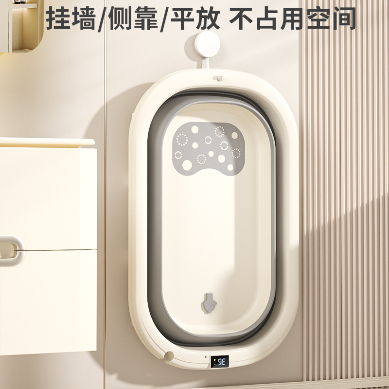 Bañera para niños, cubeta de baño universal, productos para bebés de gran tamaño, baño para bebés, plegable