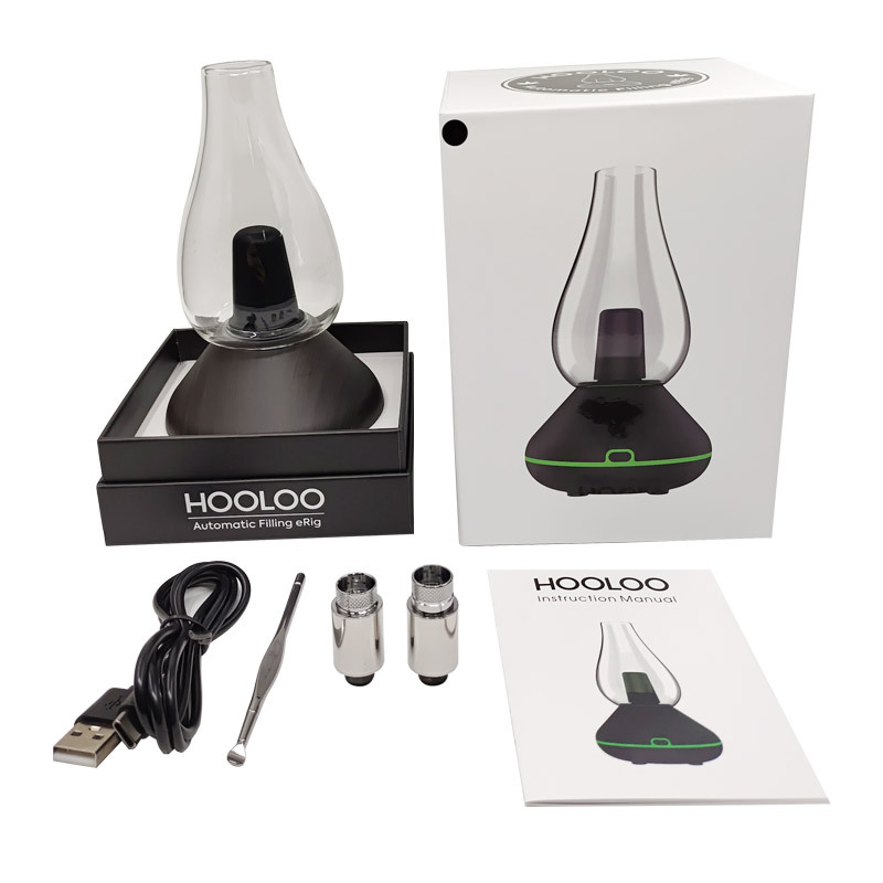 hooloo electric dab rig black with its accessories