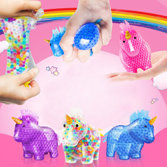 Amazon Unicorn Colorful Bead Ball Pressure Relief Toy Squeeze Stress Relief Grape Ball Pinch Fun Children's Toys Wholesale