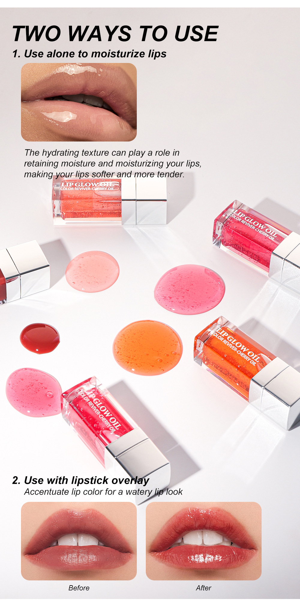 YOUNG VISION Lip Oil is available in 5 colors: Dudu Lip Gloss, Water Mist Lip Lotion and Lip Moisturizer undefined
