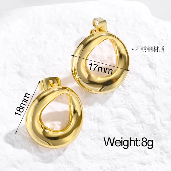 11g Weight 304 Stainless Steel Ear Needle Material Ear Studs Classification 1 Pair Quantity Holiday, Daily Occasion 304 Stainless Steel Material Heart Shape Pattern All Seasons Season Women's Gender Plating Design Simple Style Style 1 Pair Simple Style Heart Shape Plating 304 Stainless Steel Ear Studs 3
