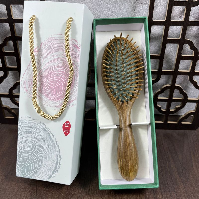 白檀の櫛、エアクッションマッサージコーム、厚みのあるエアバッグシリコンコーム、家庭用男女兼用耐久性のある櫛、卸売ヘアケア|undefined