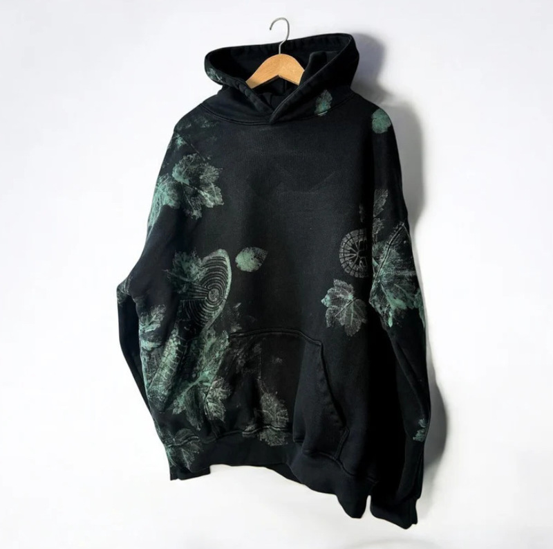 New Butterfly Knitted Sweater Casual Long Sleeve Hooded Sweatshirt Printing Wholesale Fashion