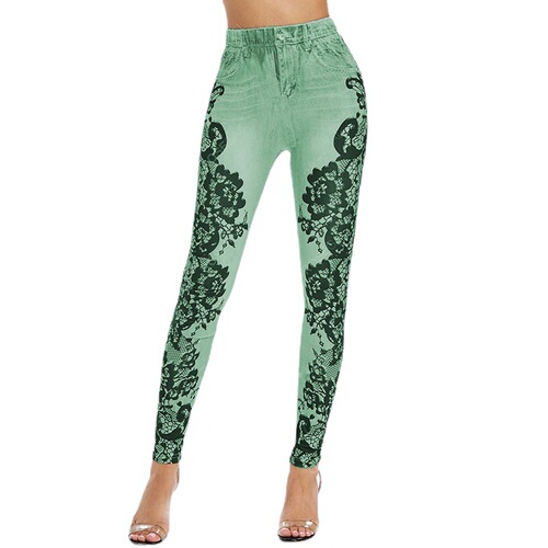 New European and American Style Women's Printed Trousers – Casual Sports Yoga Pants CM2525