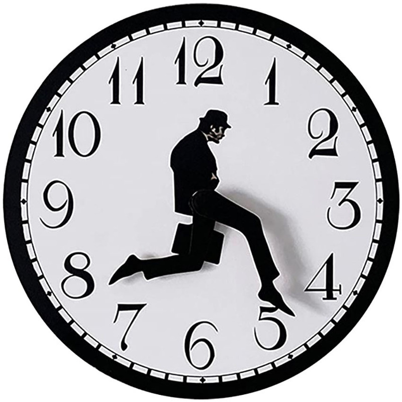 Cross-border Wall Clock Walking Time Merchant Briefcase Clock Wall Hanging Home Creative Clock Living Room Clock Mute