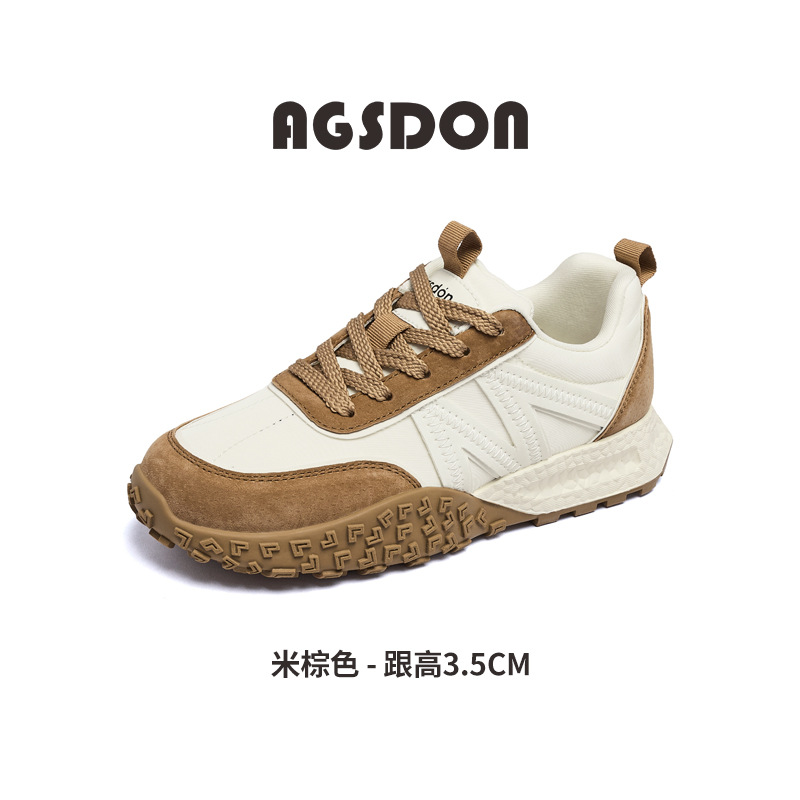 Augustion zapatos de entrenamiento alemanes de suela gruesa para mujer 2025 nuevo verano Forrest Gump zapatos deportivos casuales estilo ballet zapatos planos