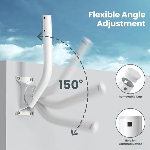 Soporte de antena universal 2 conjuntos de soporte de puente inalámbrico de montaje en forma de polo J Casa adecuada para antenas exteriores Antena Wifi