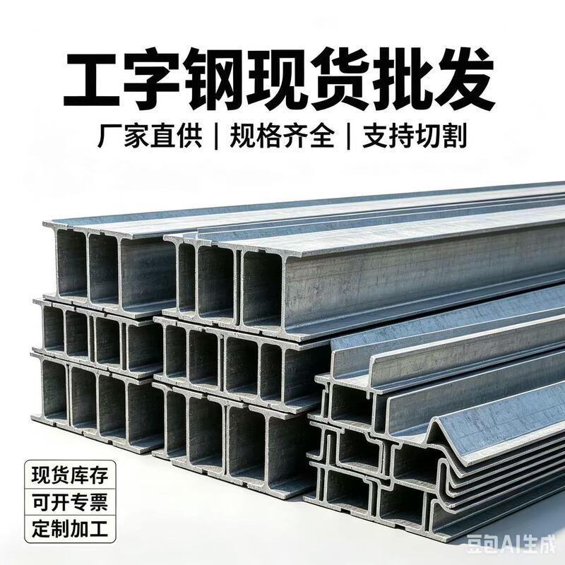 Shandong provides in-stock supply of Q235b hot-rolled H-beams, I-beams, and steel structural columns and beams for construction