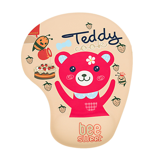 Protector de muñeca alfombrilla de ratón 3D Oficina antideslizante almohadilla suave almohadilla de silicona protector de muñeca computadora de dibujos animados protector de muñeca alfombrilla de ratón al por mayor