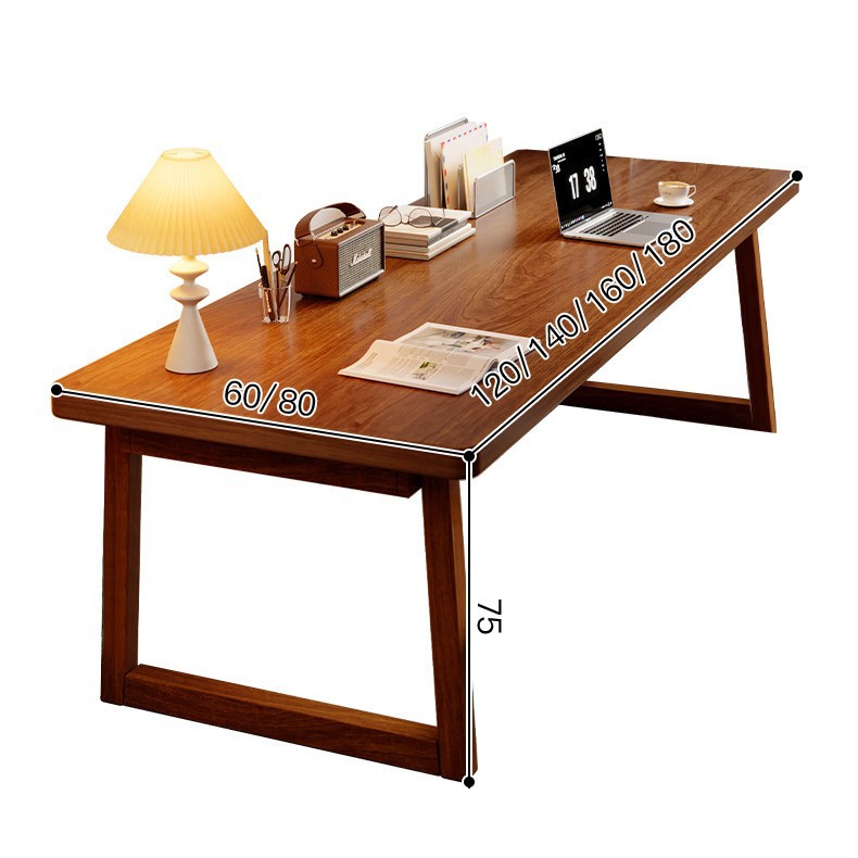 Mesa de computadora de madera maciza Mesa de estudio para el hogar Mesa de escritorio de estudiantes para la sala de estar Mesa de tablero grande Mesa larga doble