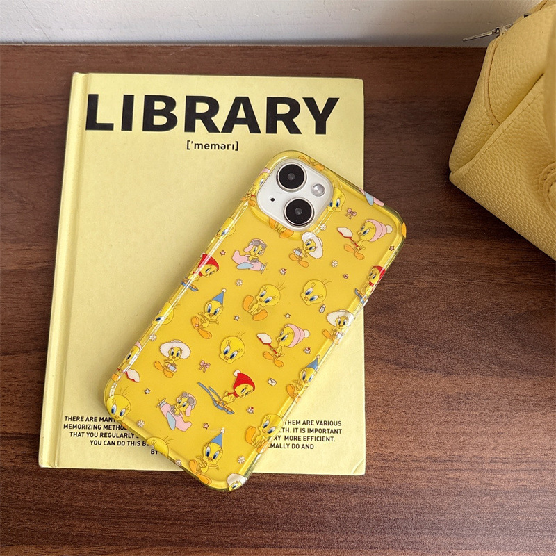 Cáscara única-fondo amarillo pantalla completa patito amarillo cy