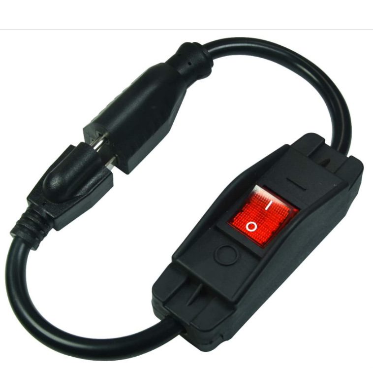 美式美标带防水开关1875W 重型短延长线黑色延长线 14AWG带认证