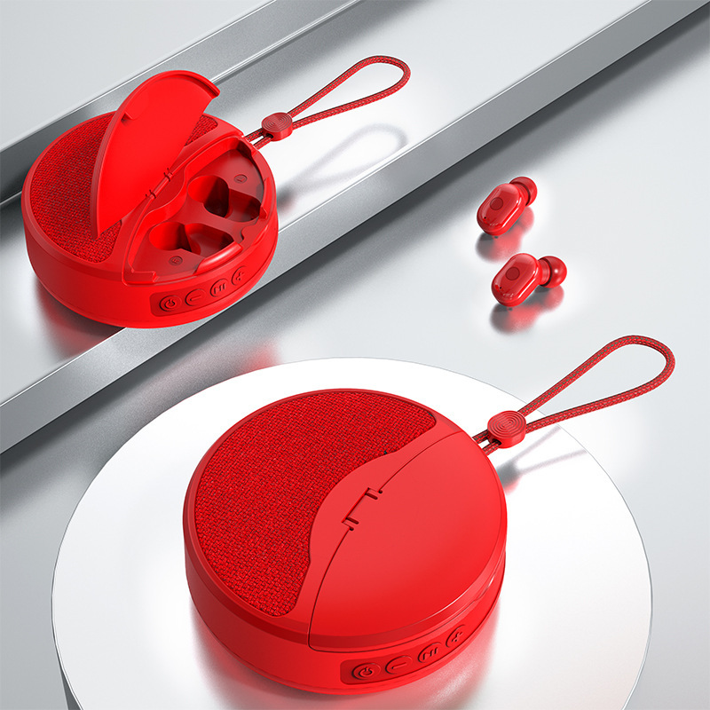新しいbluetoothスピーカーtwsイヤホン2 in 1クロスボーダープレゼント入耳式イヤホンカードfmオーディオオーディオ|undefined