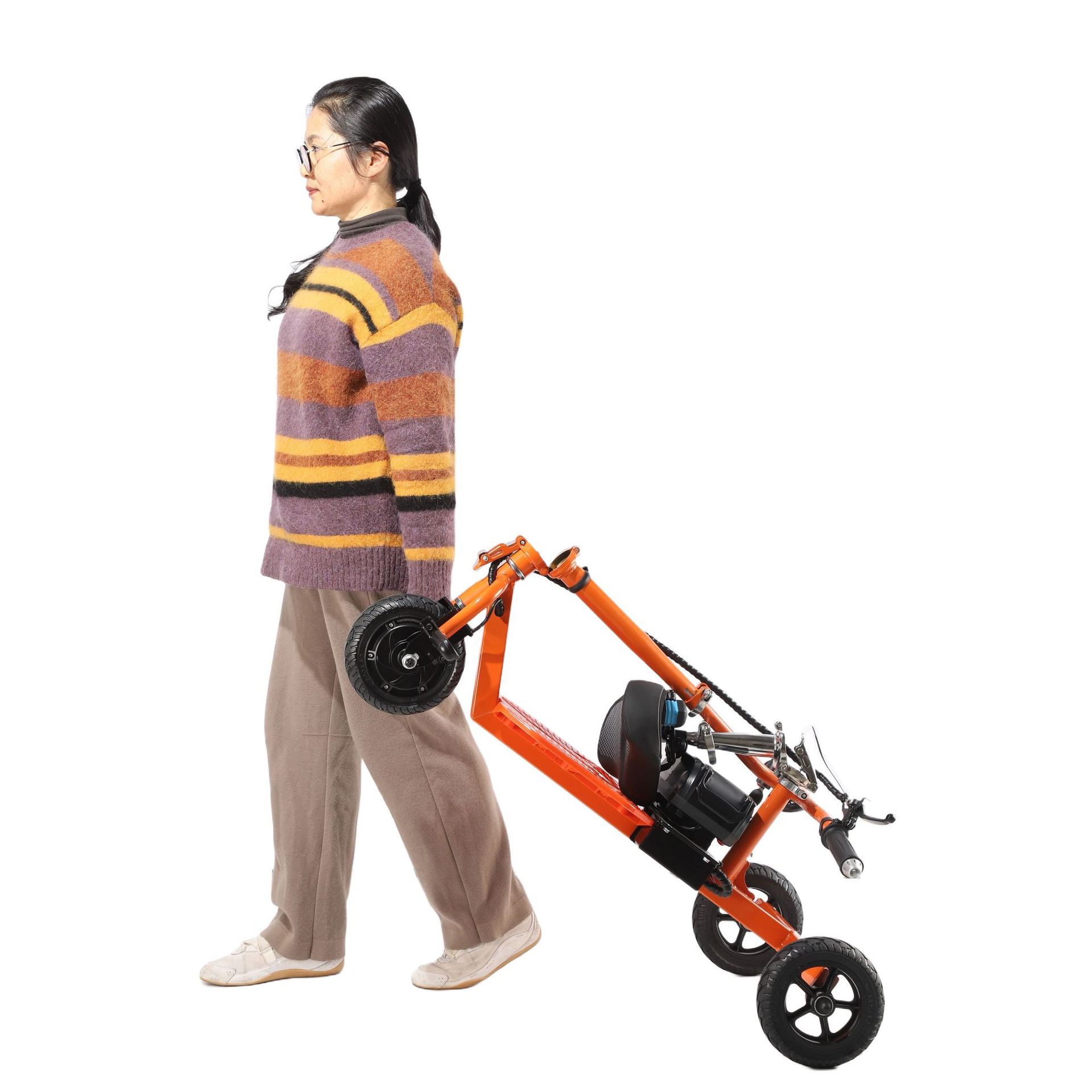 Nuevo triciclo eléctrico transfronterizo familiar para personas mayores comprando verduras scooter plegable almacenamiento carro batería al por mayor