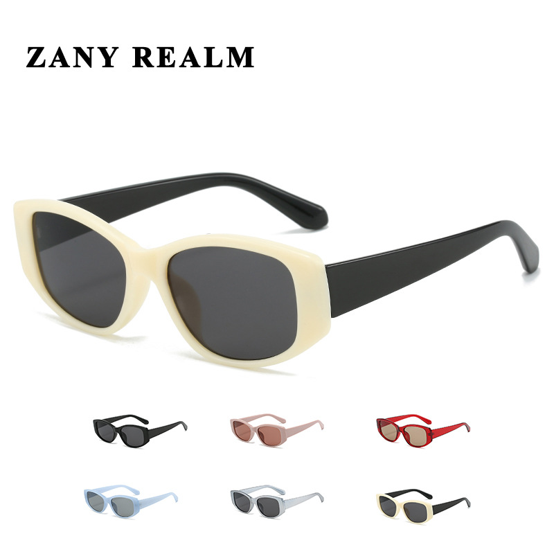 Gafas de sol con sombra para mujer, protección UV de alta calidad, marco pequeño, gafas de sol de ojo de gato retro transfronterizas 2024 nuevo estilo al por mayor