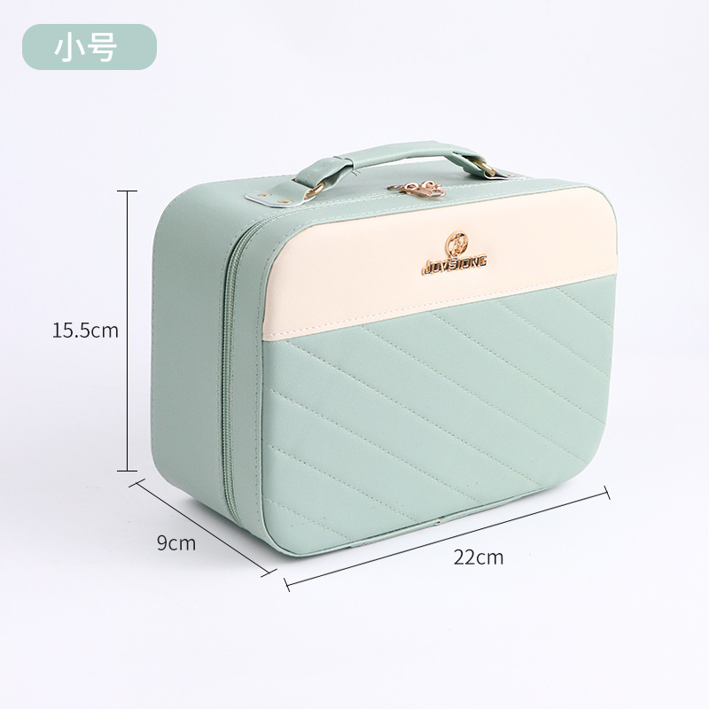 OEM OBM cajas de maquillaje femeninas de gran capacidad PU caja de almacenamiento impermeable maleta de gran capacidad tamaño personalizado LOGO