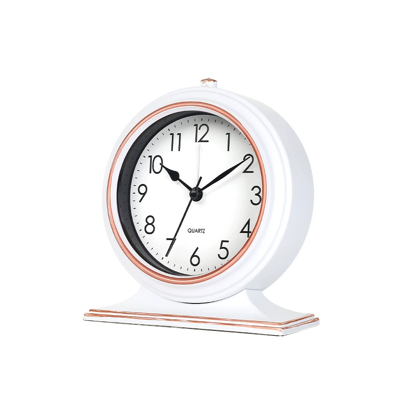 Ретро сидячие часы столешница маленький будильник бесшумный настольный стол часы спальня украшение гостиная дома колокол